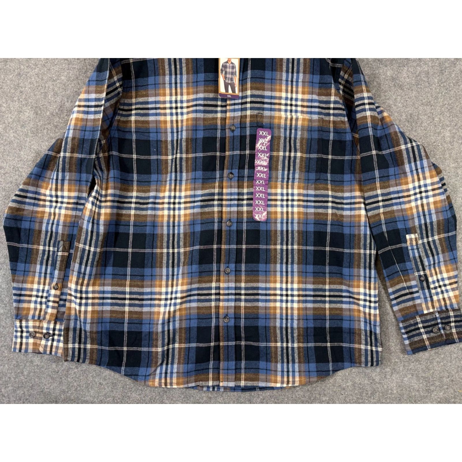 Eddie Bauer VINTAGE? (No) Eddie Bauer Flannel Shirt Mens 2XL Blue Plaid Button-Up Long Sleeve Outdoor NWT Size US XXL / EU 58 / 5 - 4 Thumbnail