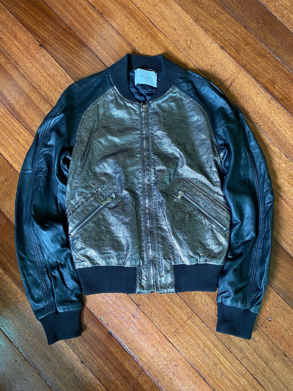 S/S 2012 Balmain by Olivier Rousteing- Bomber Leather Jacket