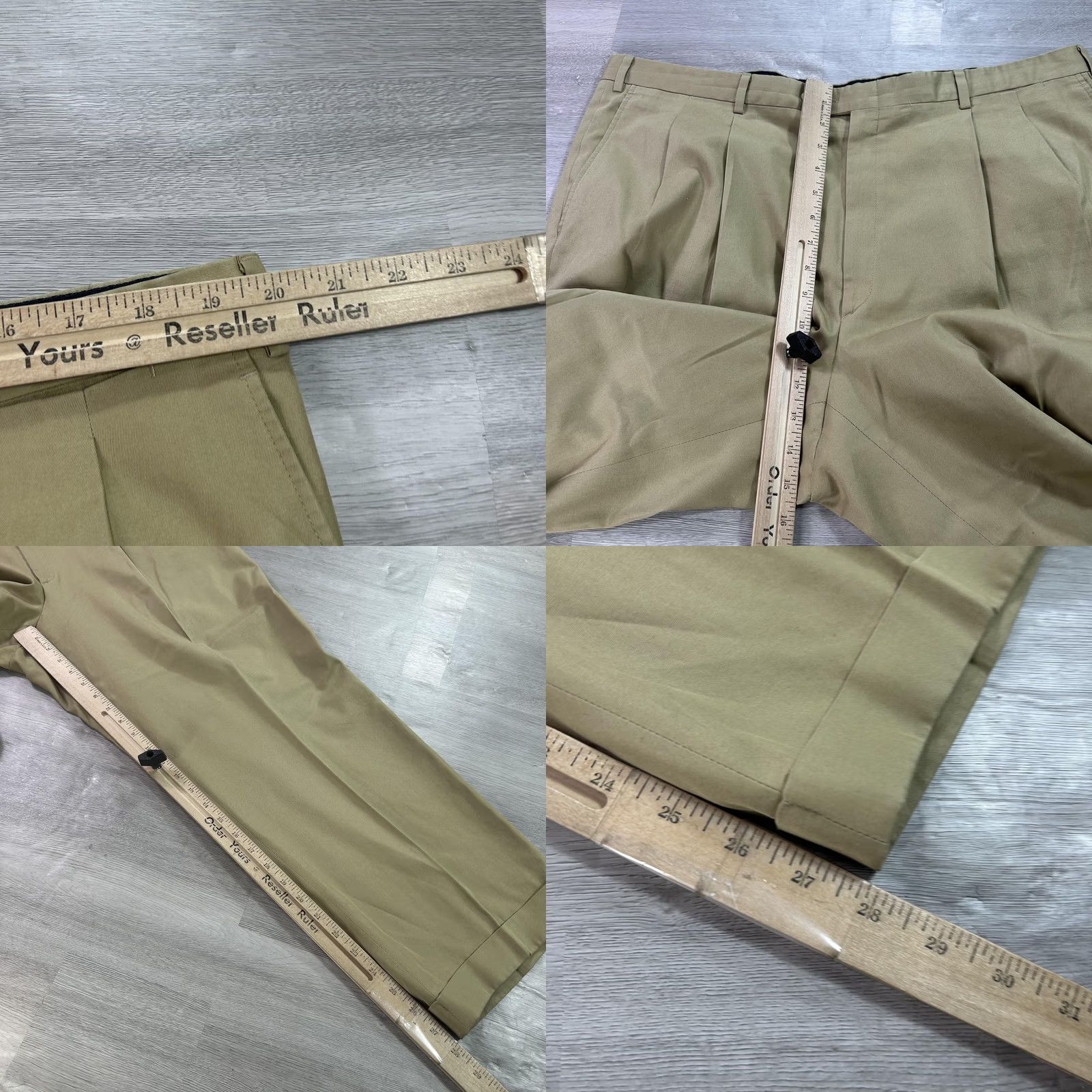 Brioni Brioni Cannes Pants Mens 40x28 Beige Pleated Cuffed Khakis Classic Fit Italy Size US 40 / EU 56 - 8 Thumbnail