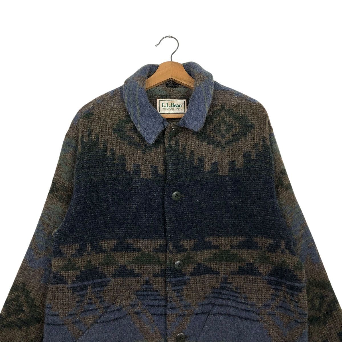 L.L. Bean 🔥VINTAGE WOOL CHORE WORK JACKET L.L.BEAN NAVAJO AZTEC NATIVE Size US M / EU 48-50 / 2 - 5 Thumbnail