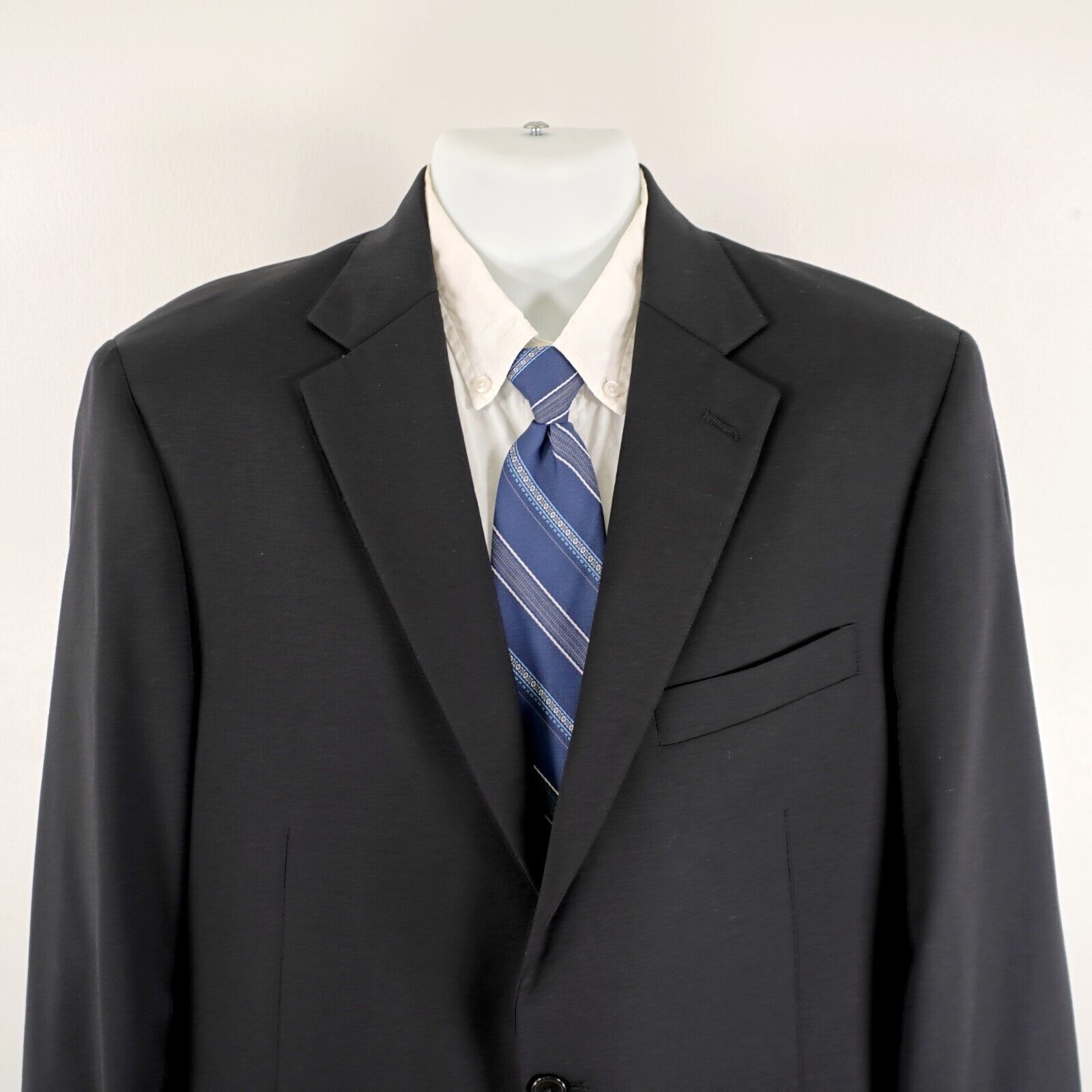 Hart Schaffner Marx Hart Schaffner Marx Wool Black 2 Button Blazer / Suit Jacket Size 44L - 1 Thumbnail