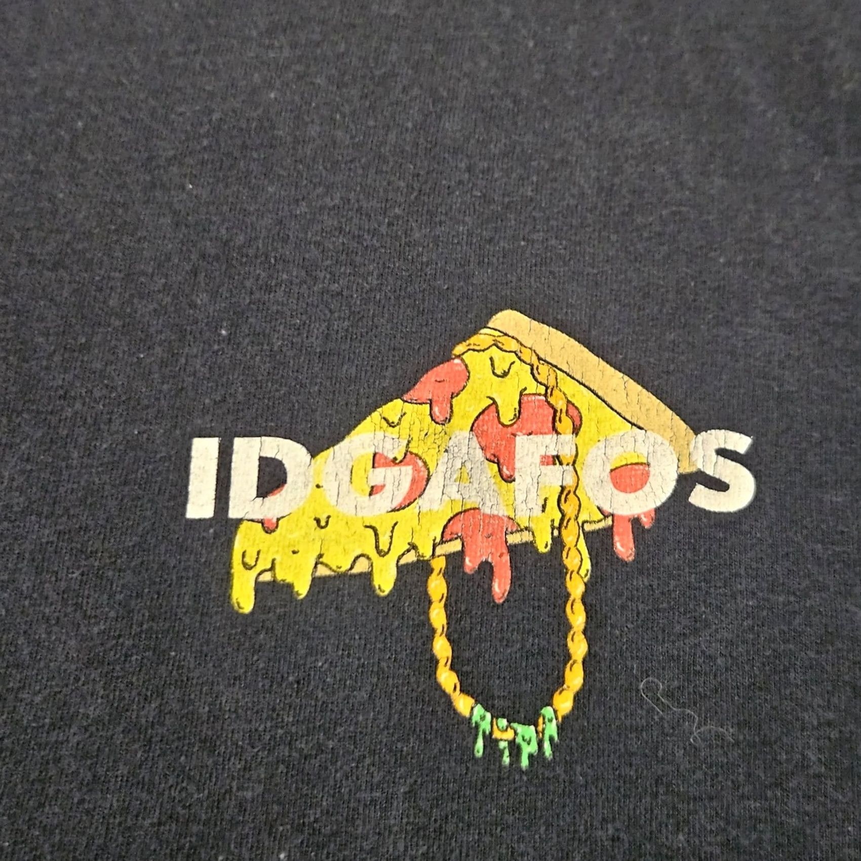 Vintage idgafos Shirt Mens L Black Pizza Slime Size Long Sleeve Graphic Size US L / EU 52-54 / 3 - 4 Thumbnail