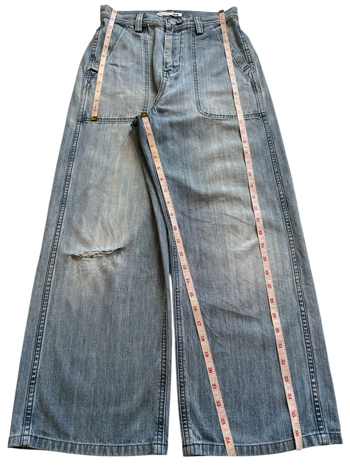 JW Anderson × Uniqlo Vintage Uniqlo J.W.Anderson Faded Wash Bush Pant Baggy Jean Size US 26 / EU 42 - 13 Thumbnail