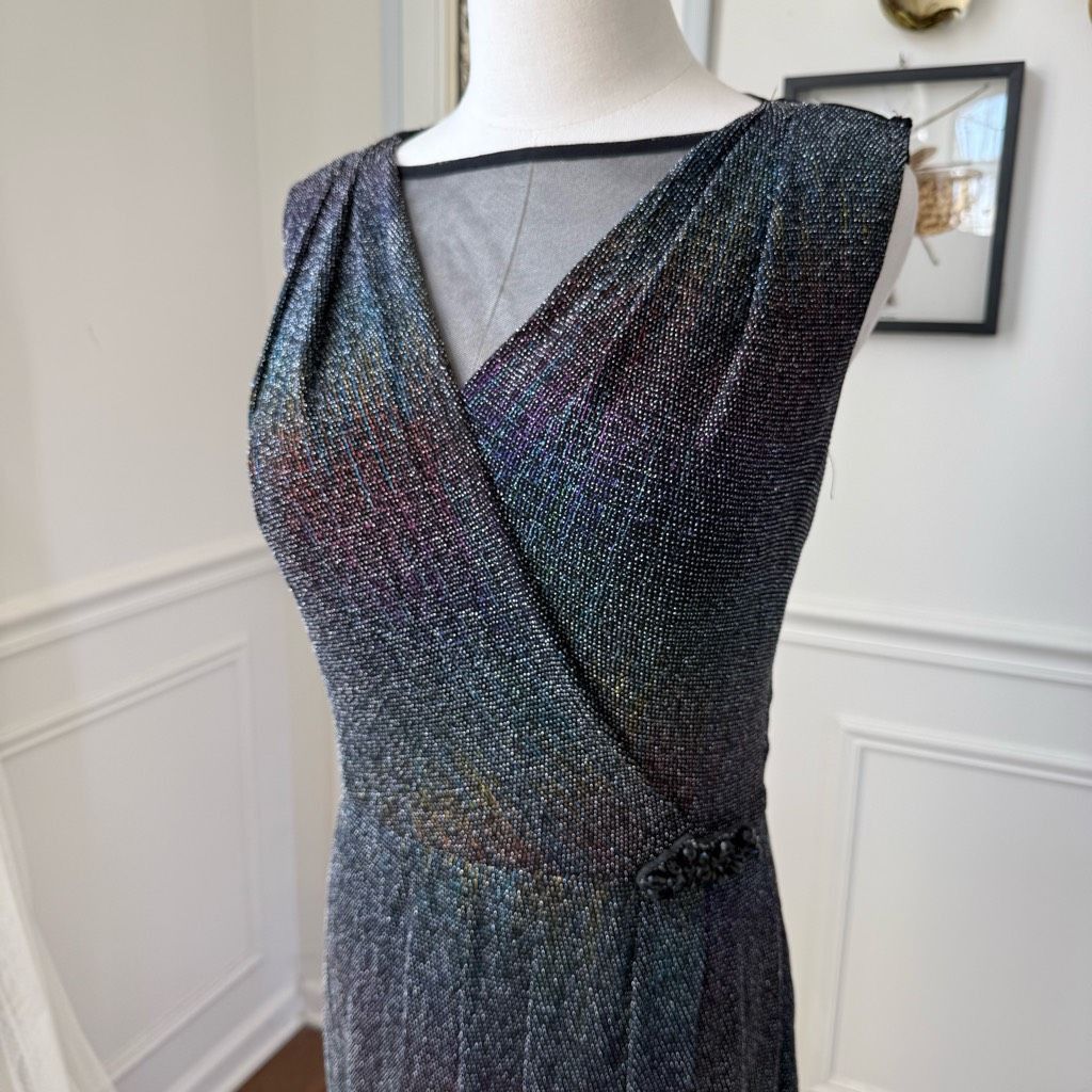 Guess Gygess Rainbow Ombre Pixellated Shimmer Down Illusion Neck P Size XL / US 12-14 / IT 48-50 - 3 Thumbnail
