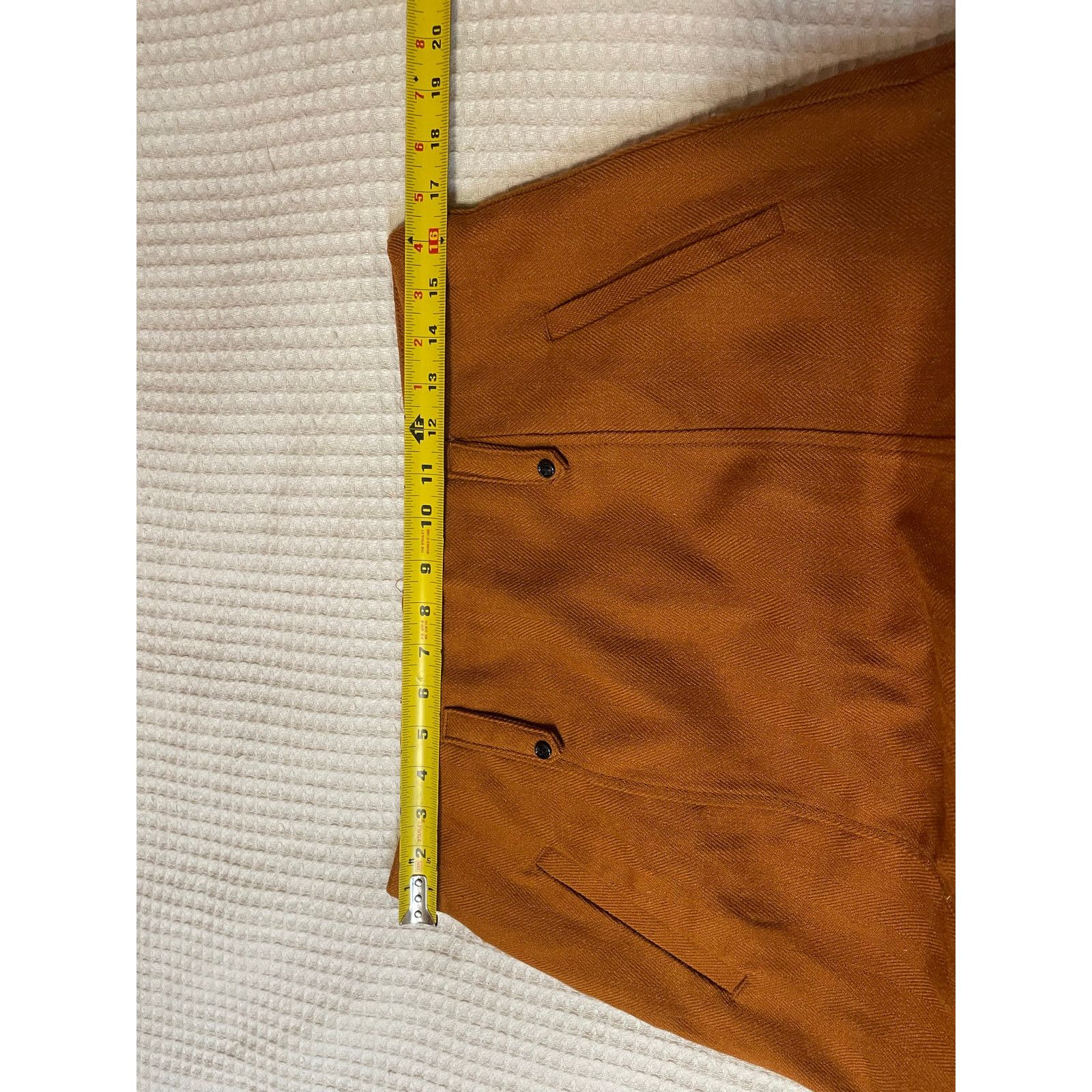 Merona Merona Wool Blend Rust Orange Retro High Waisted Mini Skirt Size 32" / US 10 / IT 46 - 6 Thumbnail