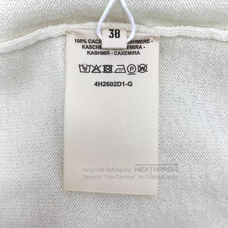 Hermes Hermes Beige Jacquard Cashmere Crewneck Long Sleeve Knit Size XS / US 0-2 / IT 36-38 - 8 Thumbnail