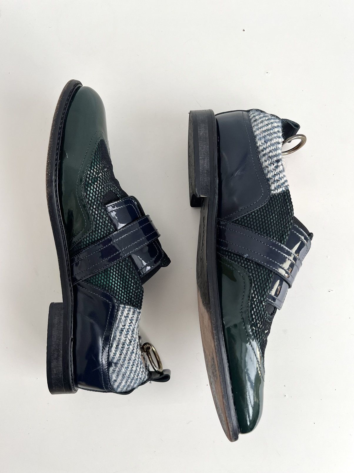 John Galliano 00s John Galliano Patent Leather Strap Hybrid “Joker” Shoes Size US 9 / EU 42 - 17 Thumbnail