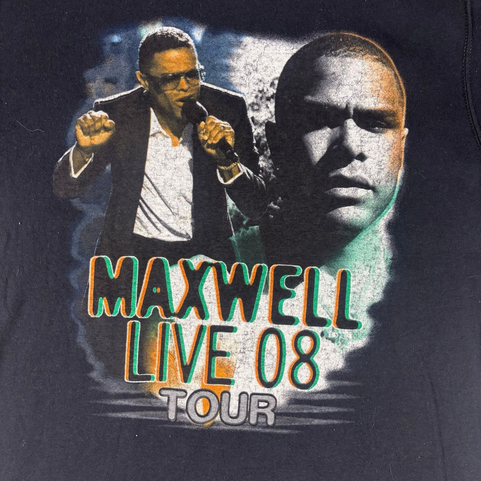 Jerzees VTG Maxwell Live 08 Tour Jazmine Sullivan Y2K Md Concert Tee Size US M / EU 48-50 / 2 - 2 Thumbnail