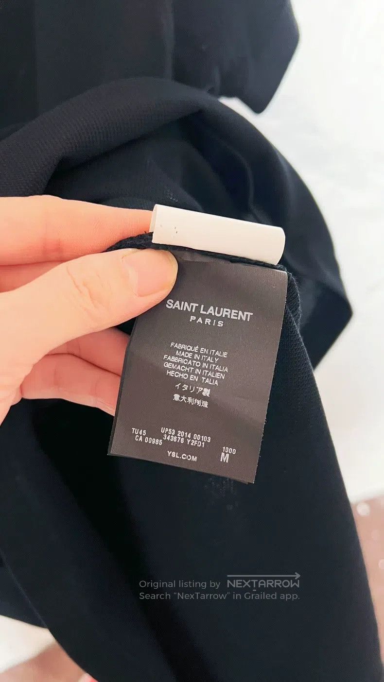 Saint Laurent Paris Saint Laurent Paris Black Short Sleeve T-Shirt Polo with S Size US M / EU 48-50 / 2 - 7 Thumbnail
