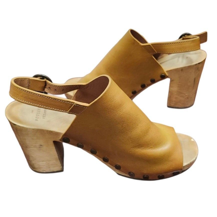 Sezane Sezane Dakota High Terracotta Wooden Buckle Chunky Platform Size US 7.5 / IT 37.5 - 6 Thumbnail
