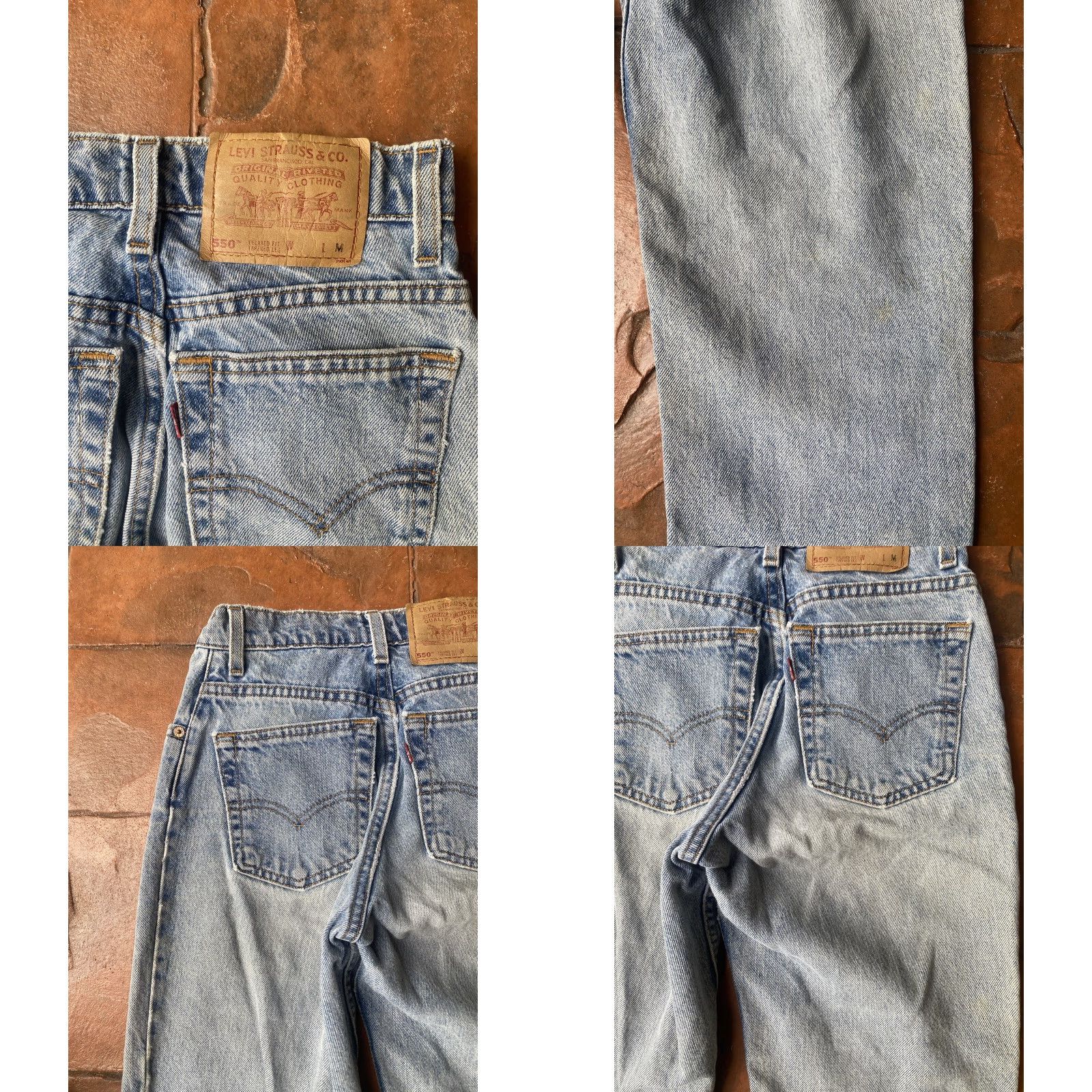 Levi's VINTAGE Levi's 550 Jeans Women's Junior 3 Relaxed Tapered USA Denim Blue 90s Y2K 5-Pocket Womens Jeans Size 26" / US 2 / IT 38 - 8 Thumbnail