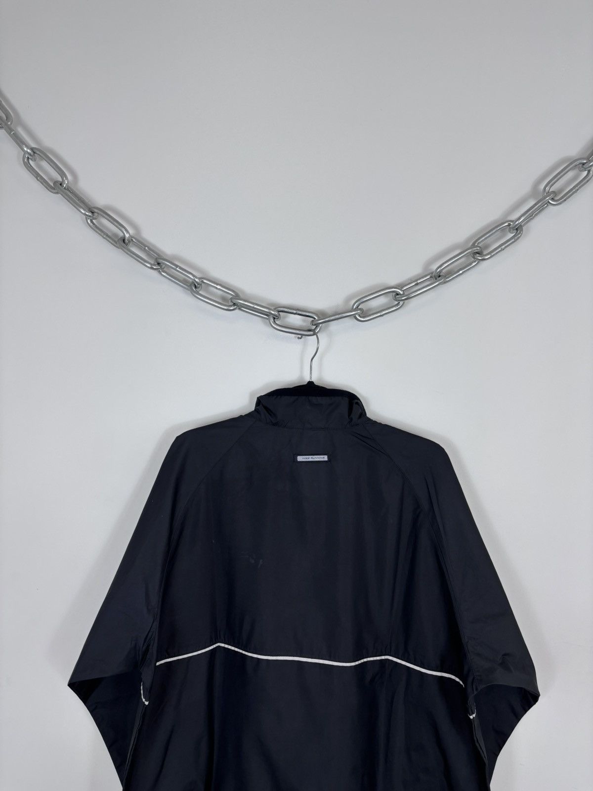 Nike Vintage 1990s Nike Y2K Black Swoosh Hype Anorak Jacket Size US L / EU 52-54 / 3 - 12 Thumbnail