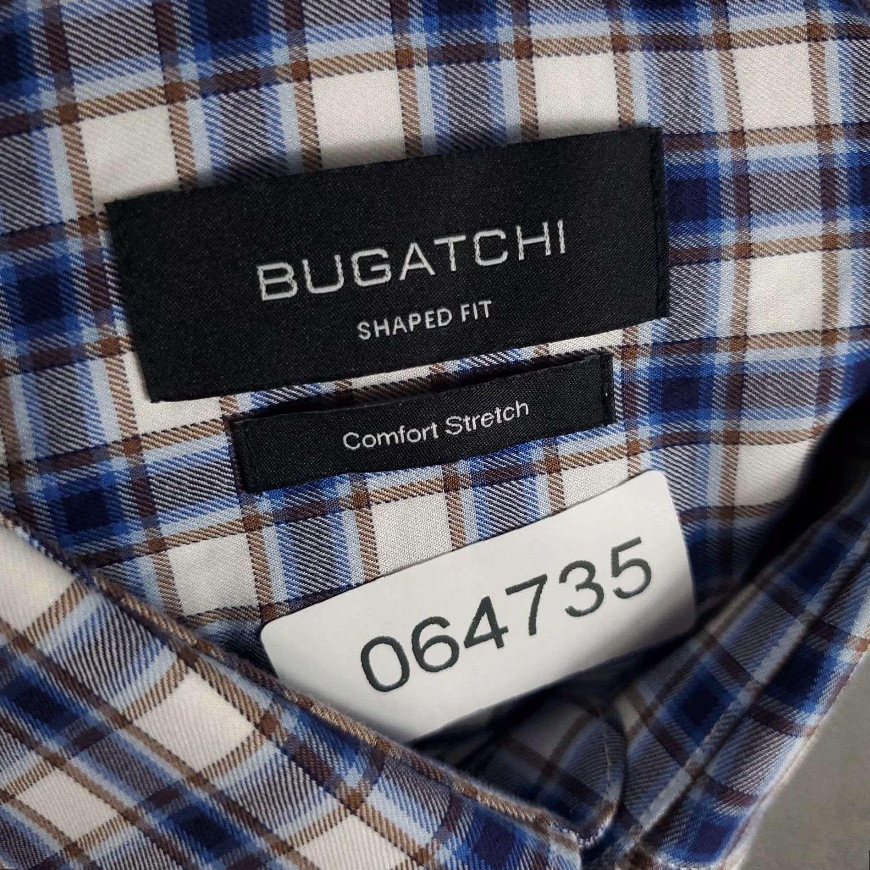 BUGATCHI Bugatchi Uomo Shirt Mens 2XL Blue Plaid Button Up Long Sleeve Size US XXL / EU 58 / 5 - 7 Thumbnail