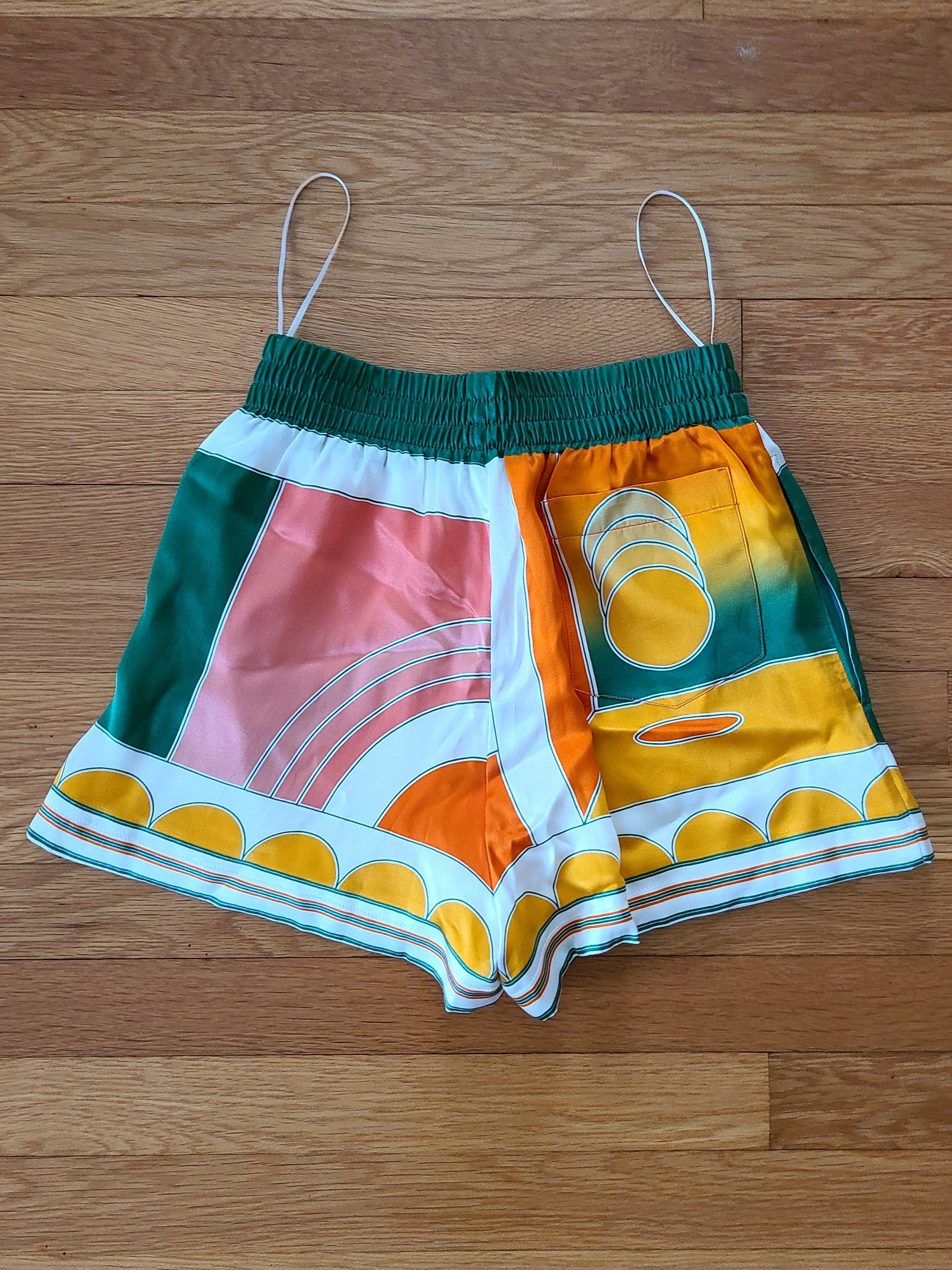 Casablanca Tennis Club Summer Court Silk Short Shorts