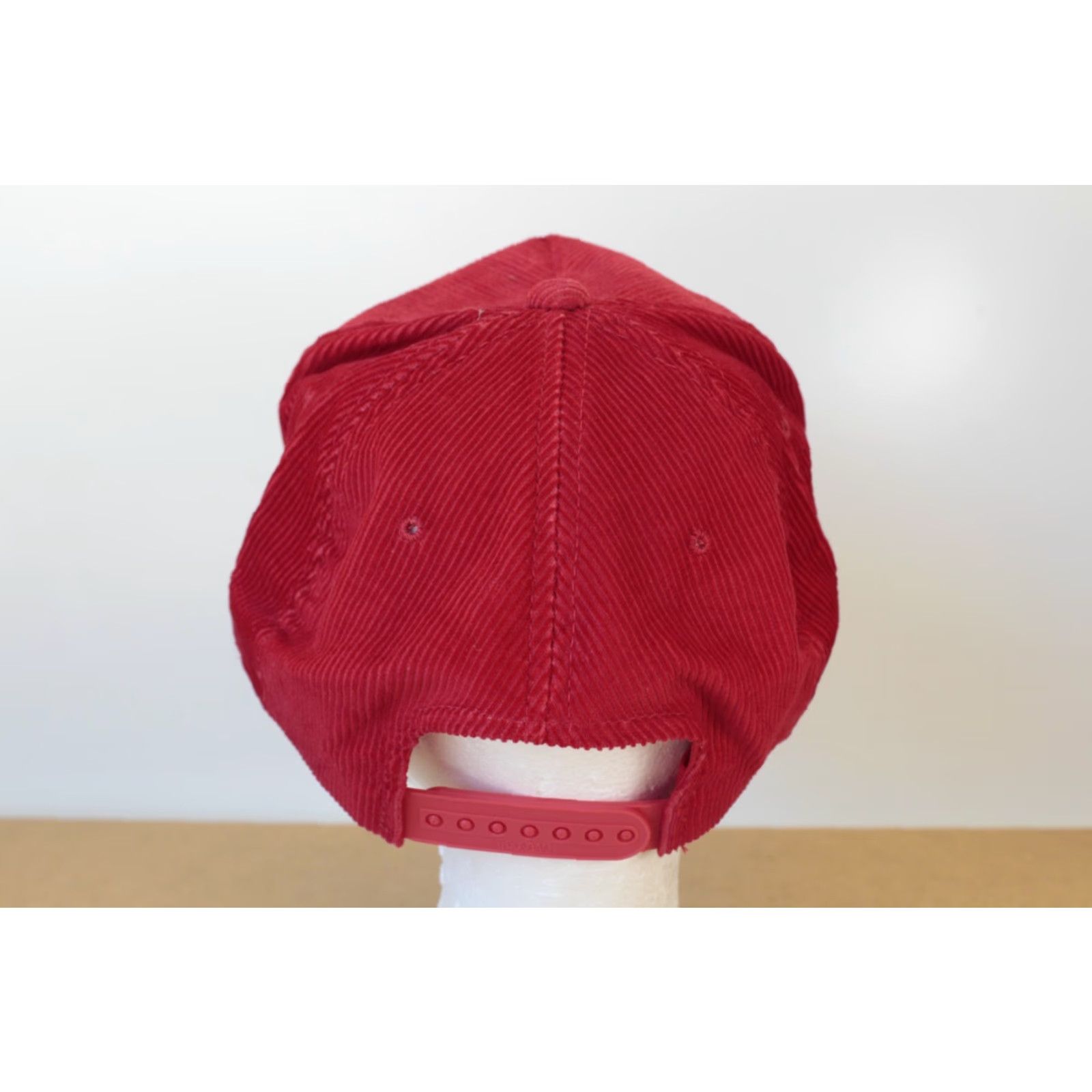 Vintage VINTAGE Headliners Trucker Hat Corduroy Red 80's Mechanic Workwear Adjustable Hat Mens/Adults Size ONE SIZE - 3 Thumbnail