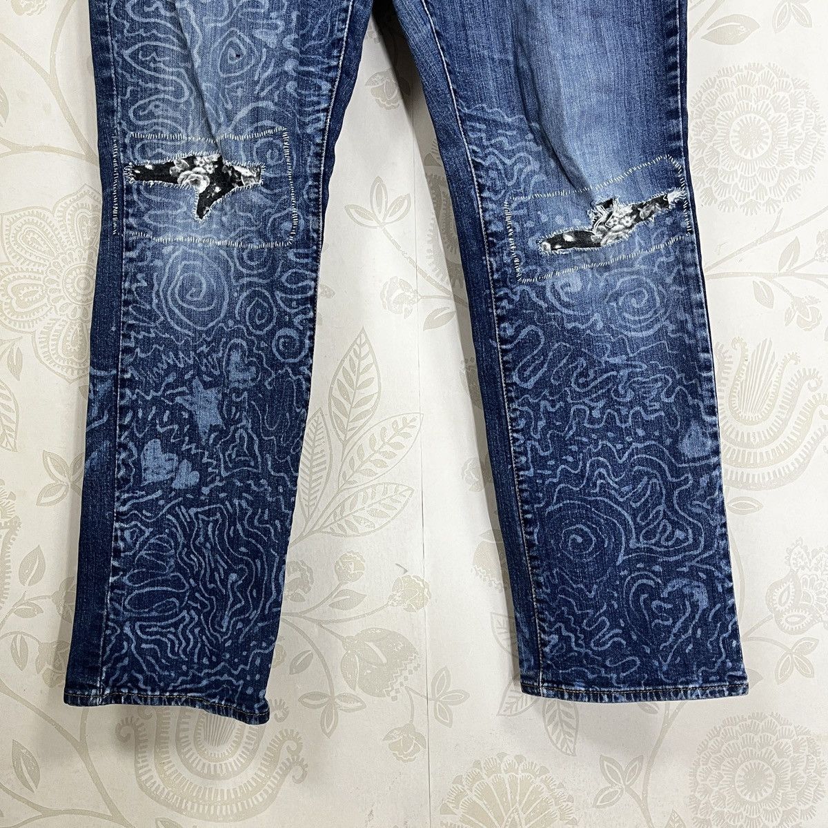 Levi's Levis 505 Straight Cut Distressed Waterless Denim Tears Art Size US 36 / EU 52 - 9 Thumbnail