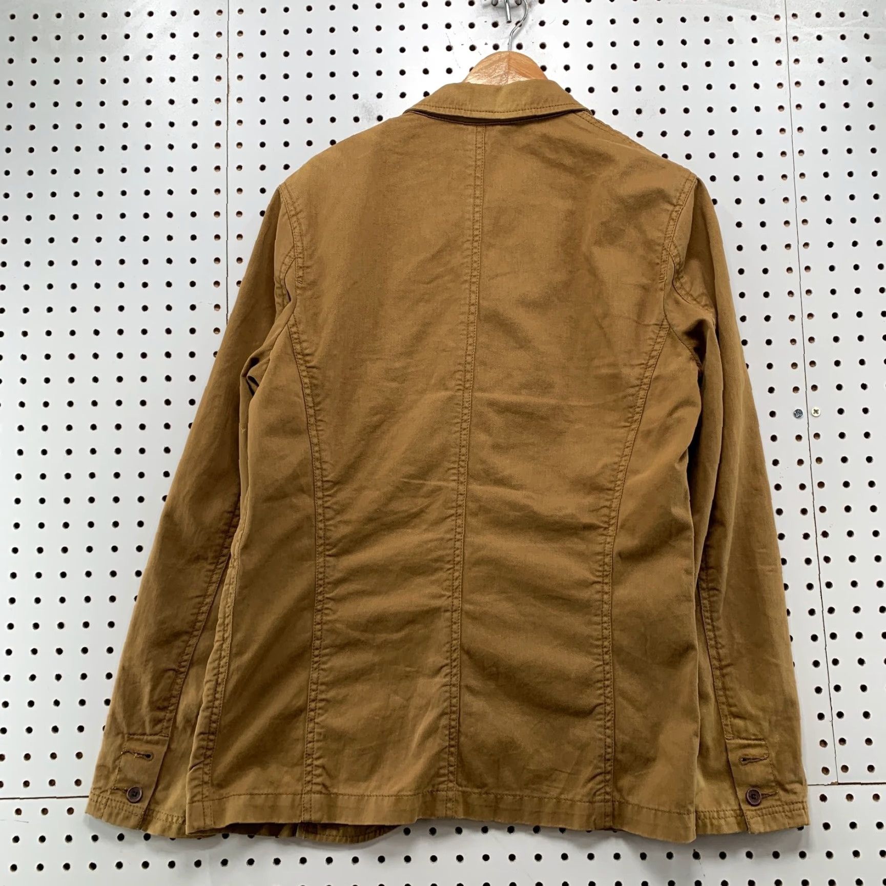 American Eagle Outfitters VINTAGE American Eagle Outfitters Chore Field Jacket Mens Small Brown Frog Print Camo Lined Blazer Size 42R - 2 Thumbnail