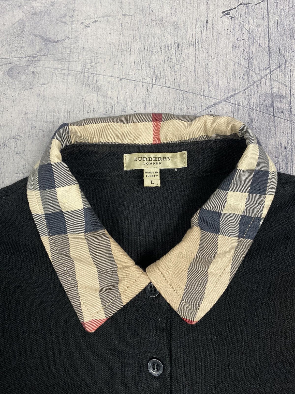 Burberry Vintage Burberry London Nova Check Polo Shirt Size L / US 10 / IT 46 - 6 Thumbnail