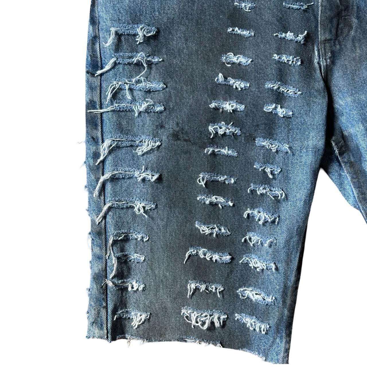 Lee ASTROBOI* x Lee Relaxed Grunge Blue & Blue Denim Shorts 34" Size US 34 / EU 50 - 8 Thumbnail