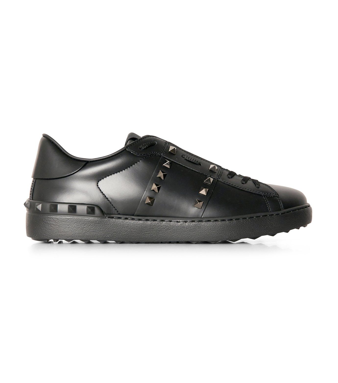 Valentino o1s22i1n1224 Rockstud Untitled Leather Sneakers in Black Size US 9 / EU 42 - 1 Thumbnail