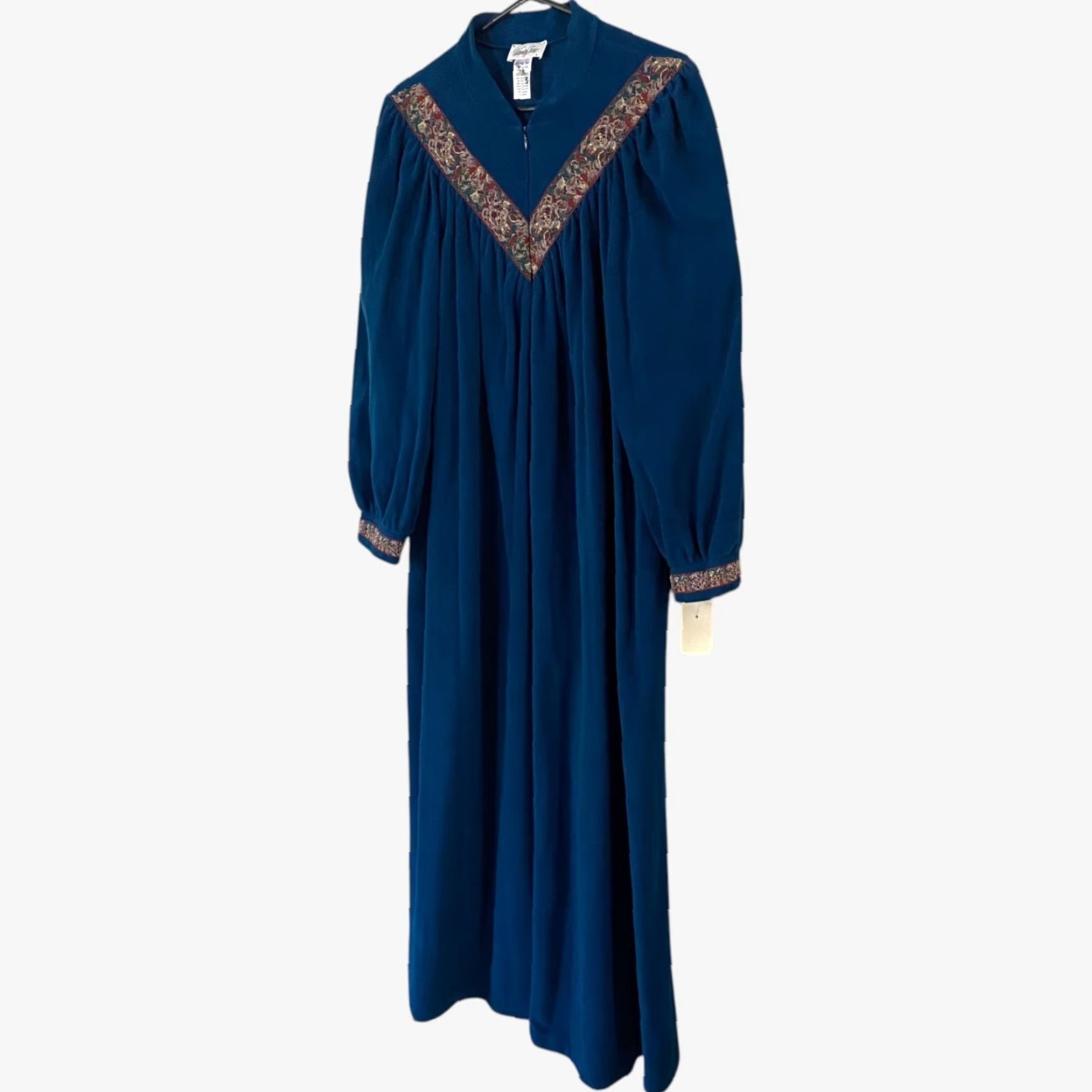 Vintage VINTAGE Vanity Fair Robe Nightgown FullLength Blue Women's L Sleepwear New Size ONE SIZE - 2 Thumbnail