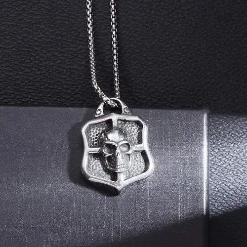 Jewelry Gothic Skull Cross Necklace Size ONE SIZE - 2 Thumbnail