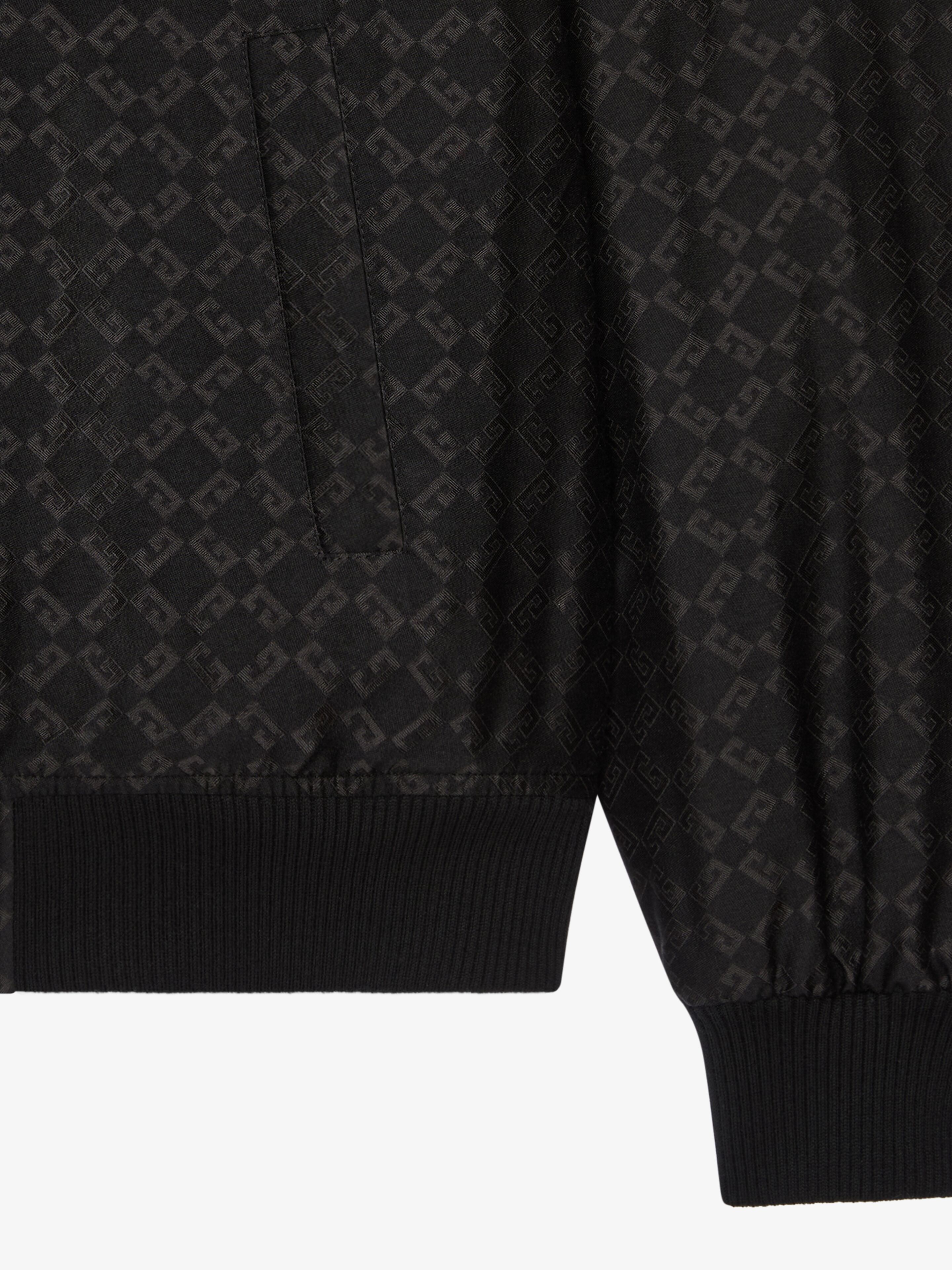 o1w1db10825 Slit Detail Bomber Jacket in Black