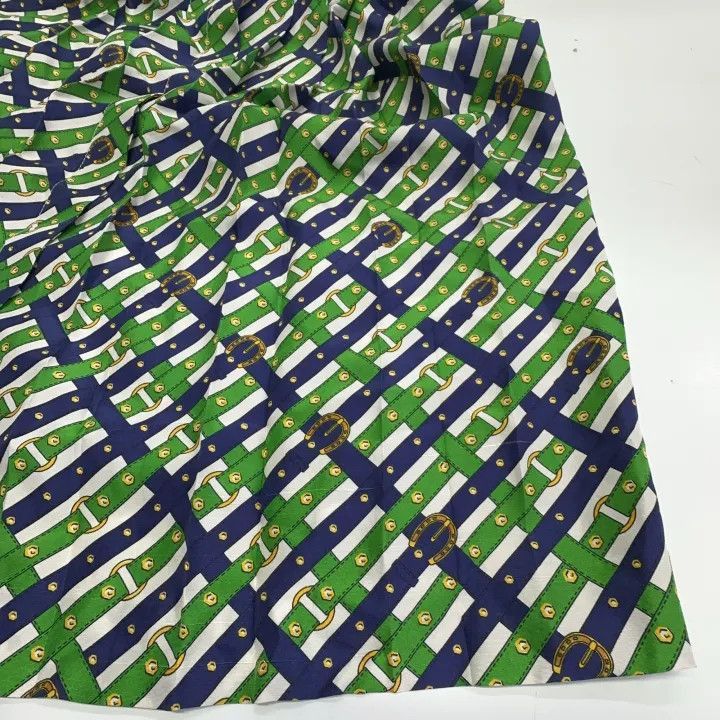 Gucci Gucci Green Patterned Silk Long Skirt-2507 Size M / US 6-8 / IT 42-44 - 3 Thumbnail