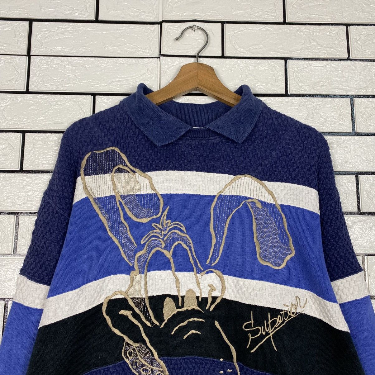 Japanese Brand 📌Vintage Collar Sweatshirt Superior Striped Cartoon Design Size US S / EU 44-46 / 1 - 4 Thumbnail