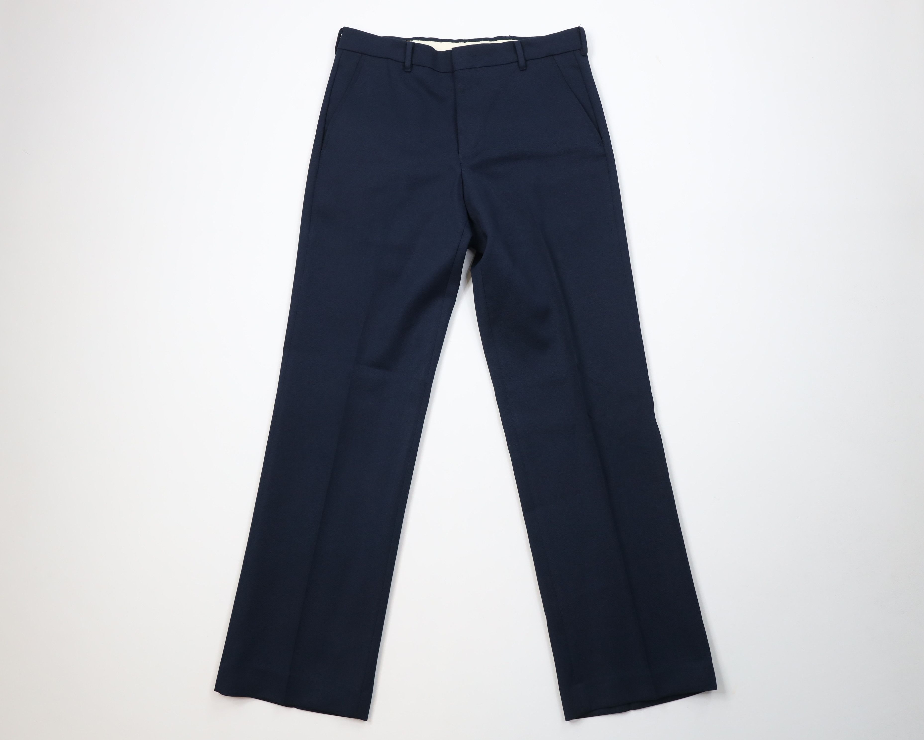 Vintage Vintage 70s Streetwear Flared Wide Leg Chino Pants Blue USA Size US 30 / EU 46 - 1 Thumbnail