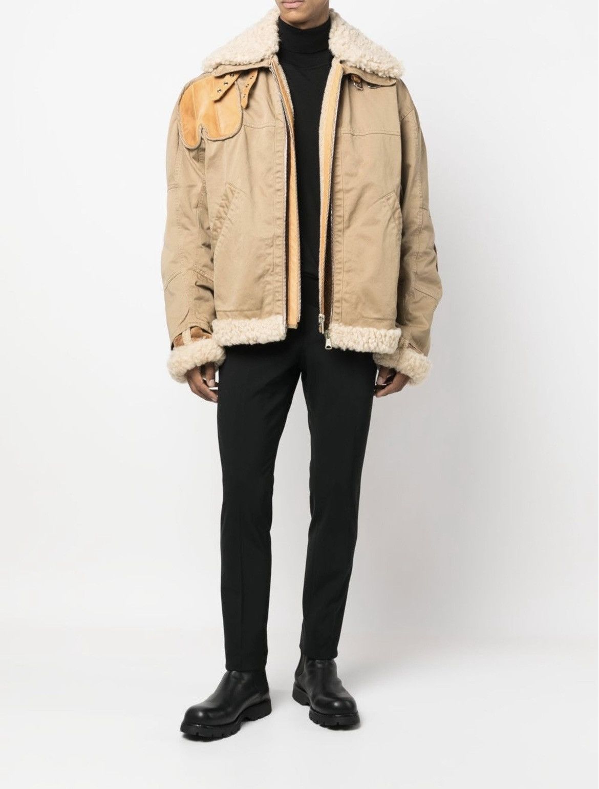 Diesel Diesel W-Dieter shearling-collar coat Size US M / EU 48-50 / 2 - 14 Thumbnail