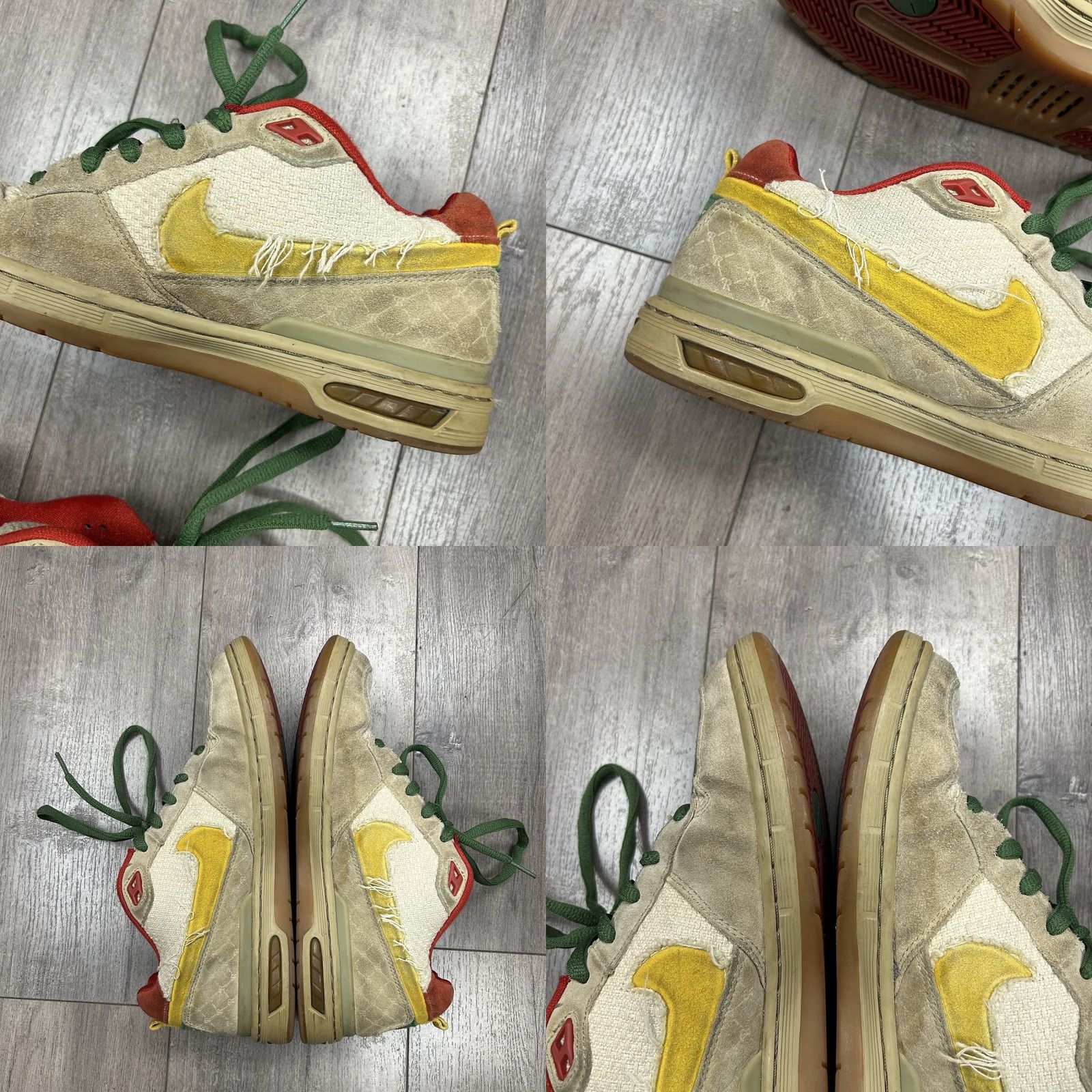 Nike Nike SB Paul Rodriguez Zoom Air Low Hemp/Rasta Size 10.5 Men's Sneaker 310802-271 Used As Is Size US 11 / EU 44 - 8 Thumbnail