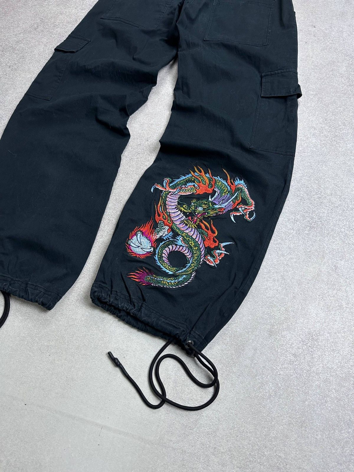 Ed Hardy Vintage Ed Hardy Y2K Cargo Japanese Flared Pants XS Size US 30 / EU 46 - 9 Thumbnail