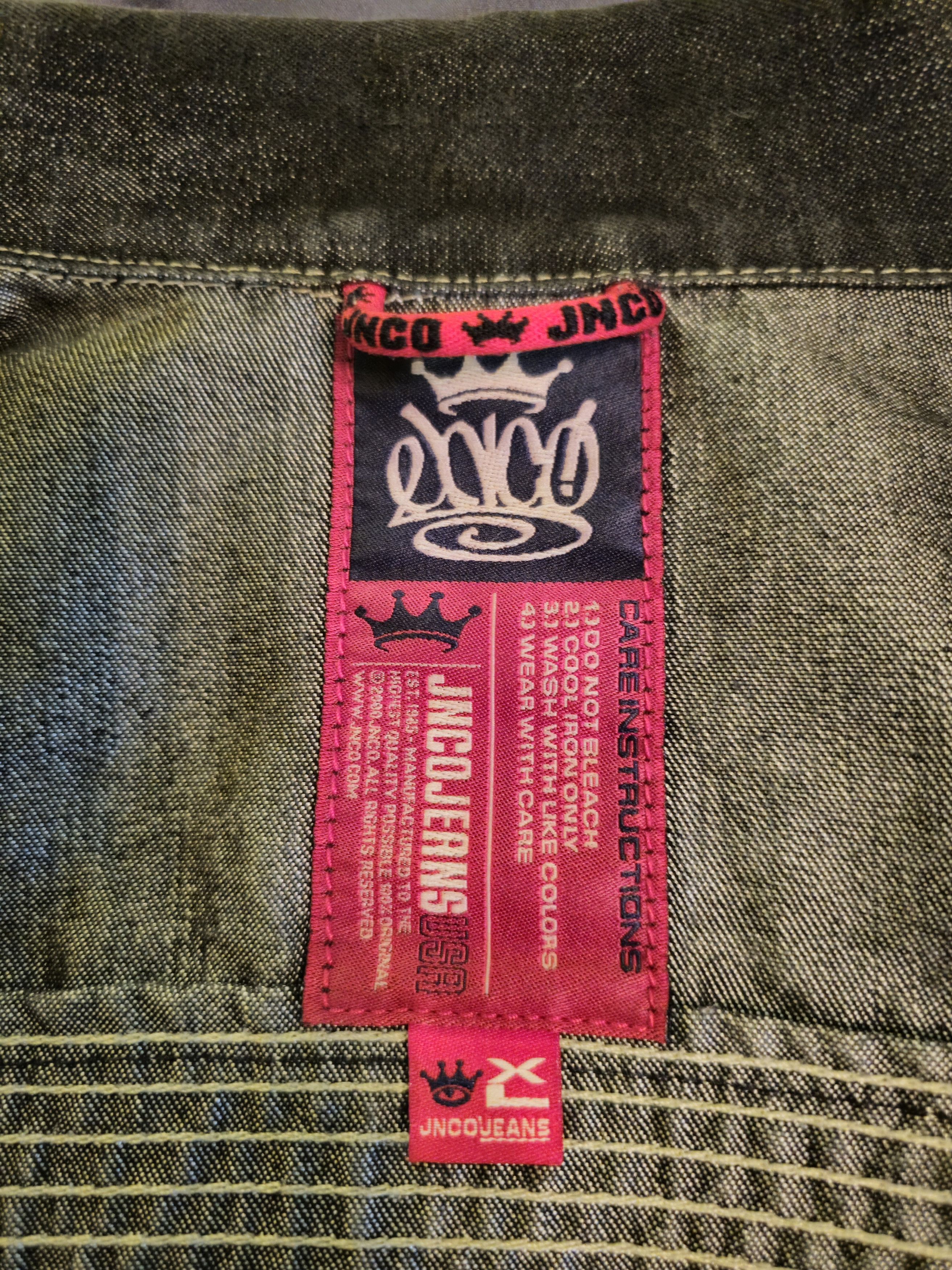 JNCO Vintage 1990s Black JNCO Jeans Denim Jean Trucker Jacket Size US XL / EU 56 / 4 - 7 Thumbnail