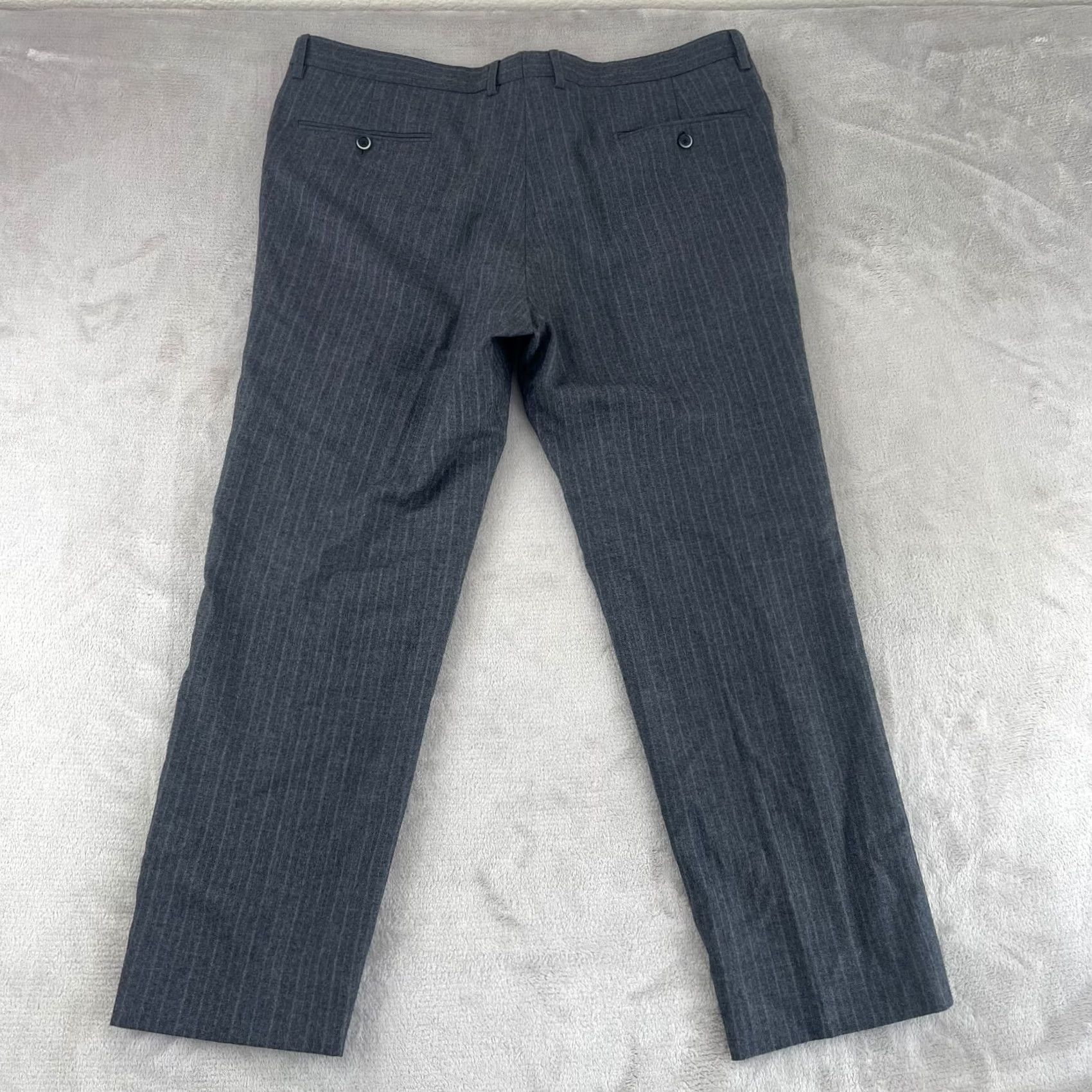 Etro ETRO Dress Pants Men 38x29 Grey Wool Pinstripe Straight Fit Made in Italy Size US 38 / EU 54 - 6 Thumbnail