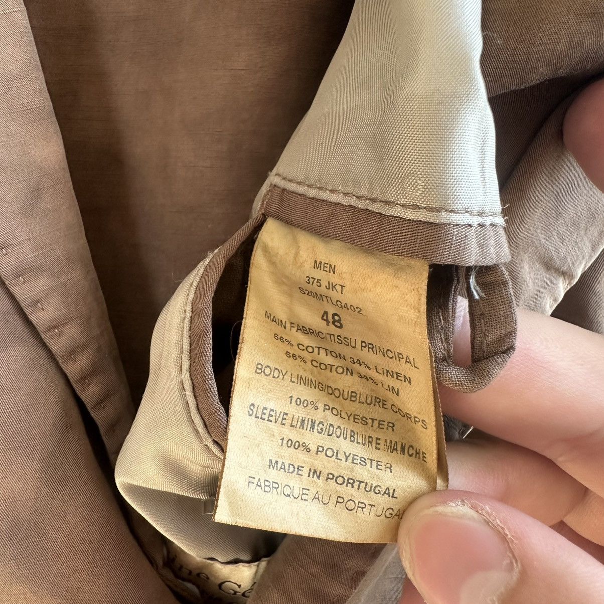 Officine Generale Officine Generale Armie 50 Khaki Linen Blend Blazer Jacket Size US M / EU 48-50 / 2 - 7 Thumbnail