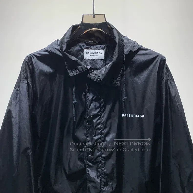 Balenciaga Balenciaga Black Printed Logo Zip-Up Jacket Size XS / US 0-2 / IT 36-38 - 3 Thumbnail