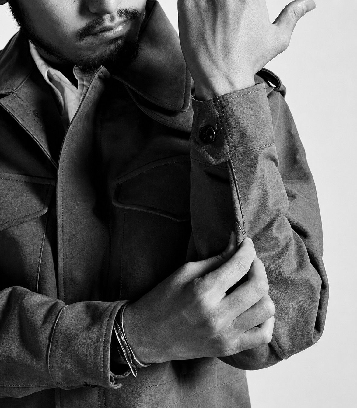 Auralee aa . 3 . M65 WASHED DOUBLE CLOTH FIELD JACKET . A6SB01AR Size US S / EU 44-46 / 1 - 3 Thumbnail