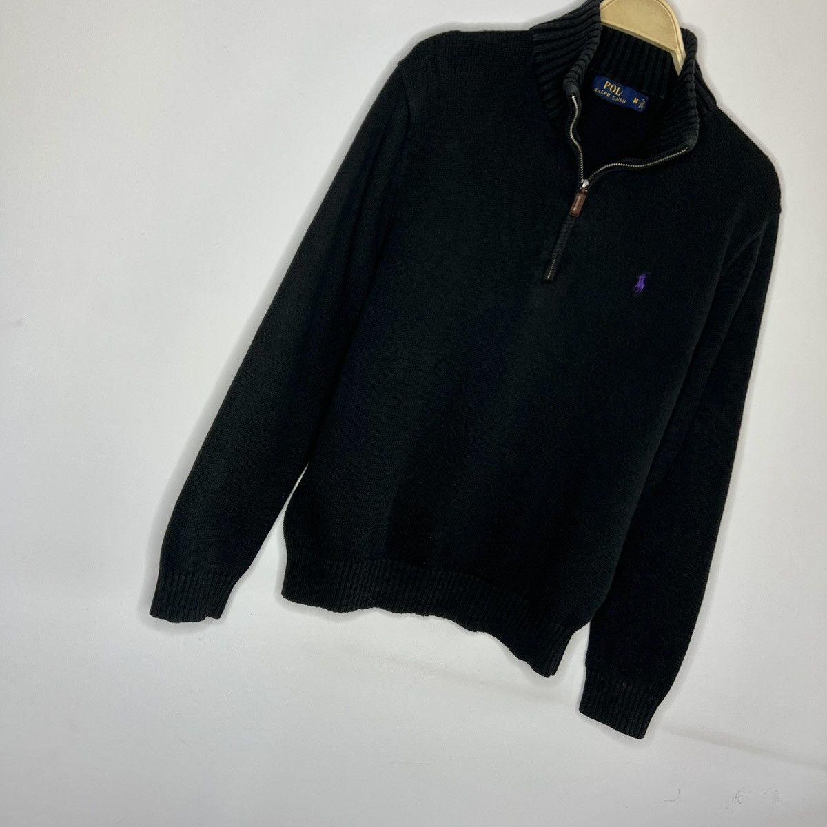 Polo Ralph Lauren Vintage Polo Ralph Lauren Halfzip Pullover Sweatshirt Black Size US M / EU 48-50 / 2 - 2 Thumbnail