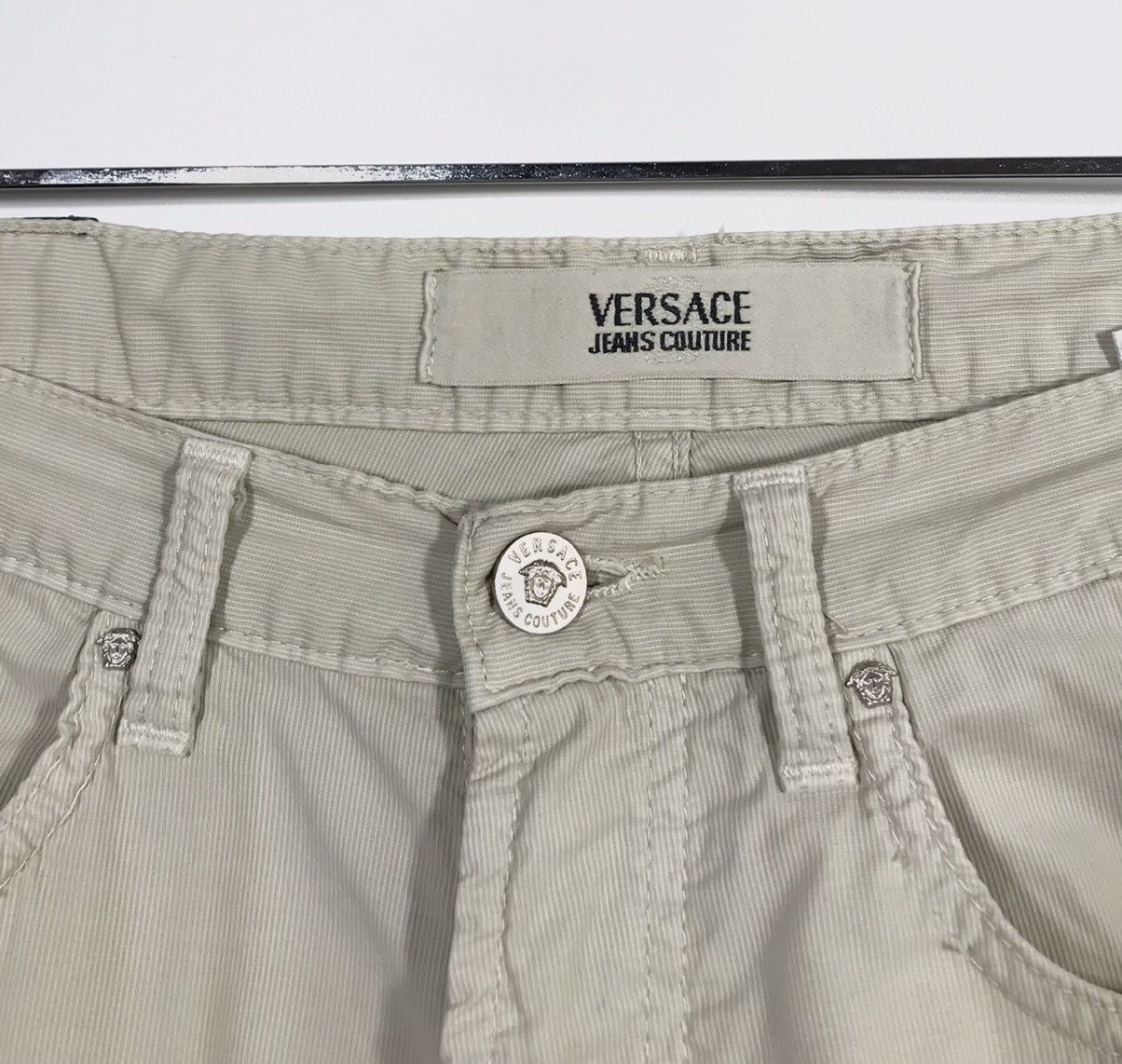 Versace Jeans Couture Vintage Versace Jeans Couture Velvet Pants Men's 32 Beige Size US 32 / EU 48 - 7 Thumbnail