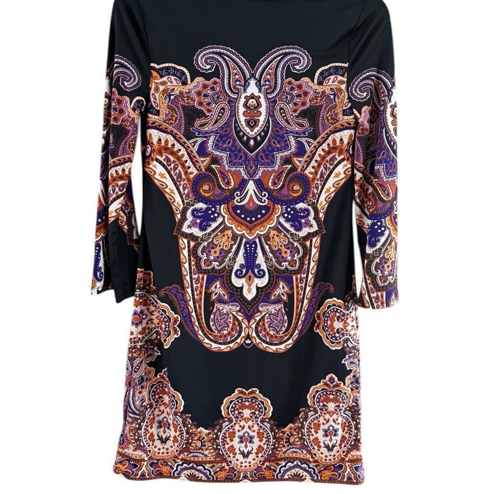 I.N.C INC International Concepts Black and Multicolor Mini Dress Size XS / US 0-2 / IT 36-38 - 7 Thumbnail