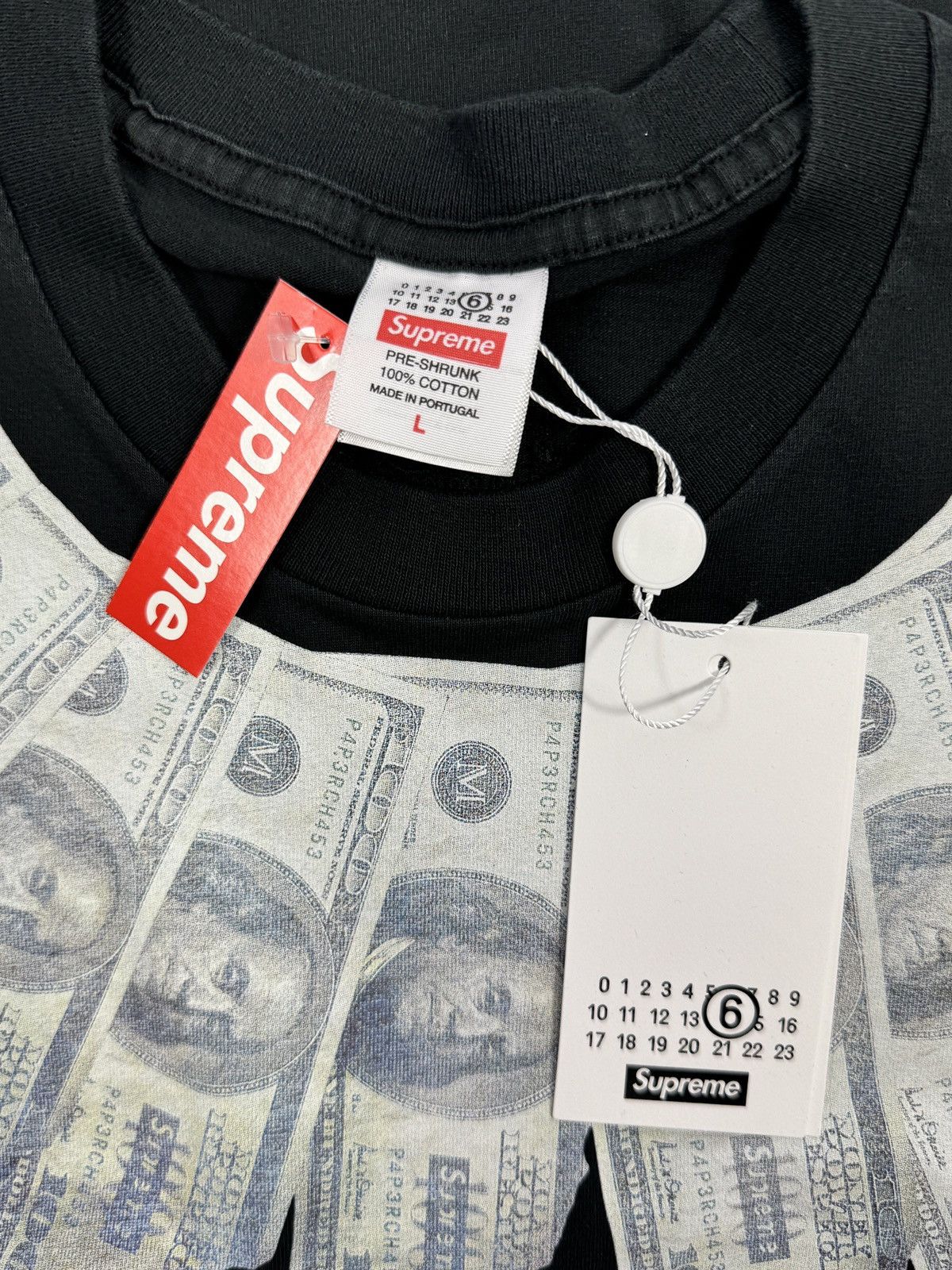 Supreme x MM6 MONEY PRINT T-SHIRT Size US L / EU 52-54 / 3 - 3 Thumbnail