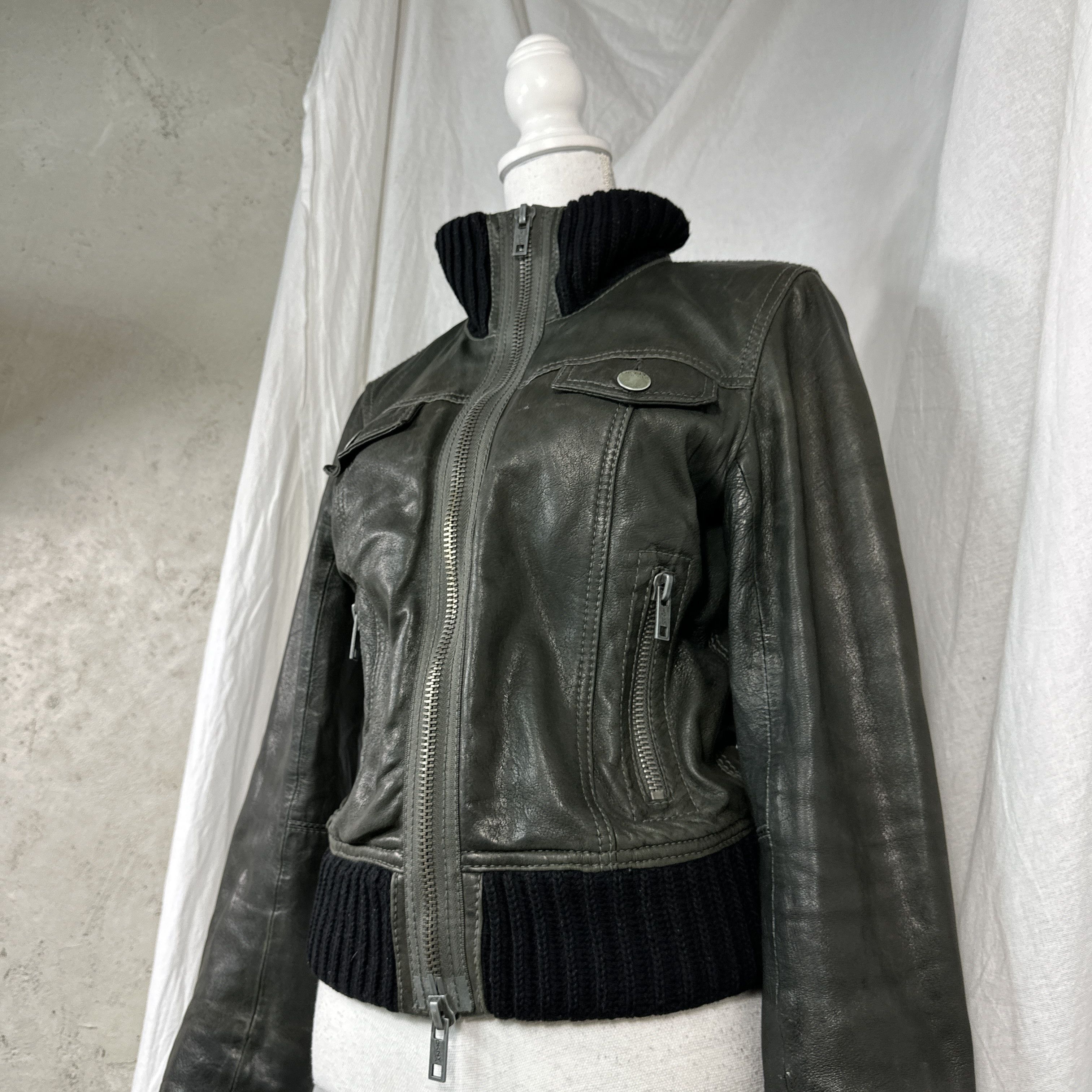 DKNY × Vintage Vintage DKNY Donna Karan New York Leather Blouson Jacket Size US S / EU 44-46 / 1 - 13 Thumbnail