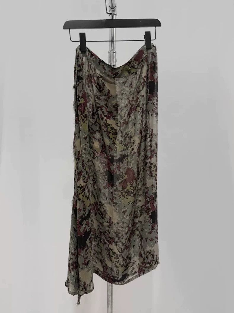 Yohji Yamamoto yohji yamamoto size 1 90s camouflage see-through skirt Size 24" / US 00 / IT 34 - 1 Thumbnail