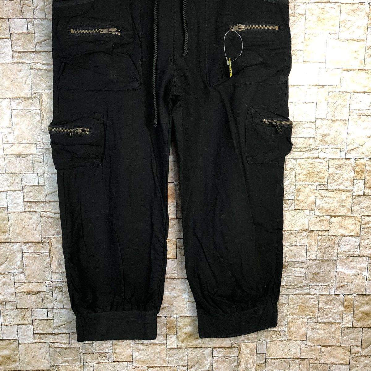Japanese Brand Hucom Black Multipocket Cropped Pants #A378 Size 31" - 3 Thumbnail