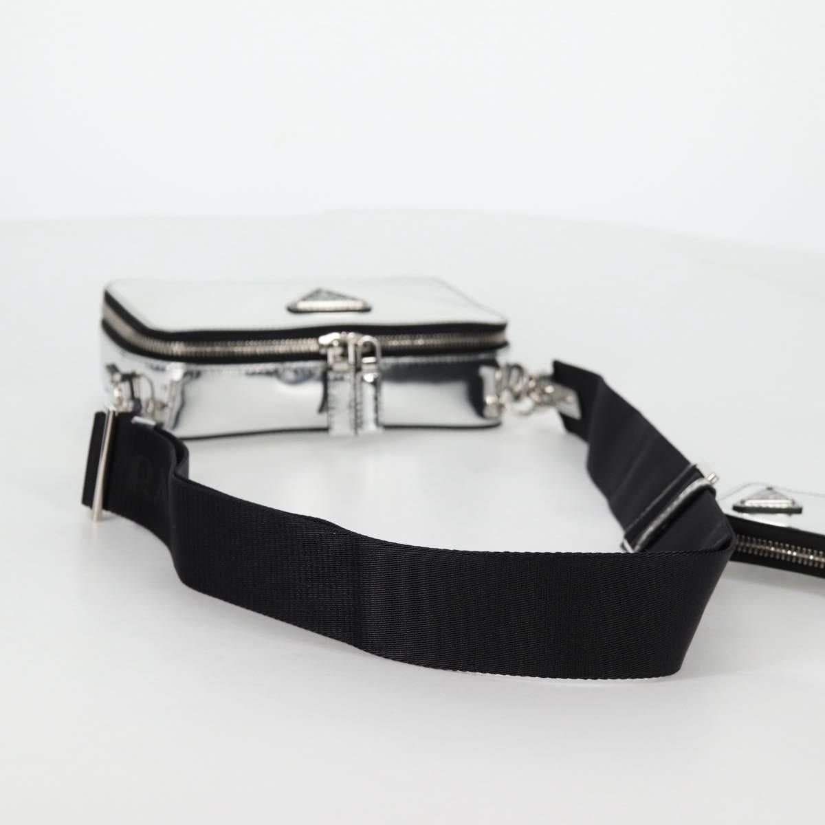 Prada PRADA Shoulder Bag Leather Silver 2vh070 2vh070 Size ONE SIZE - 7 Thumbnail