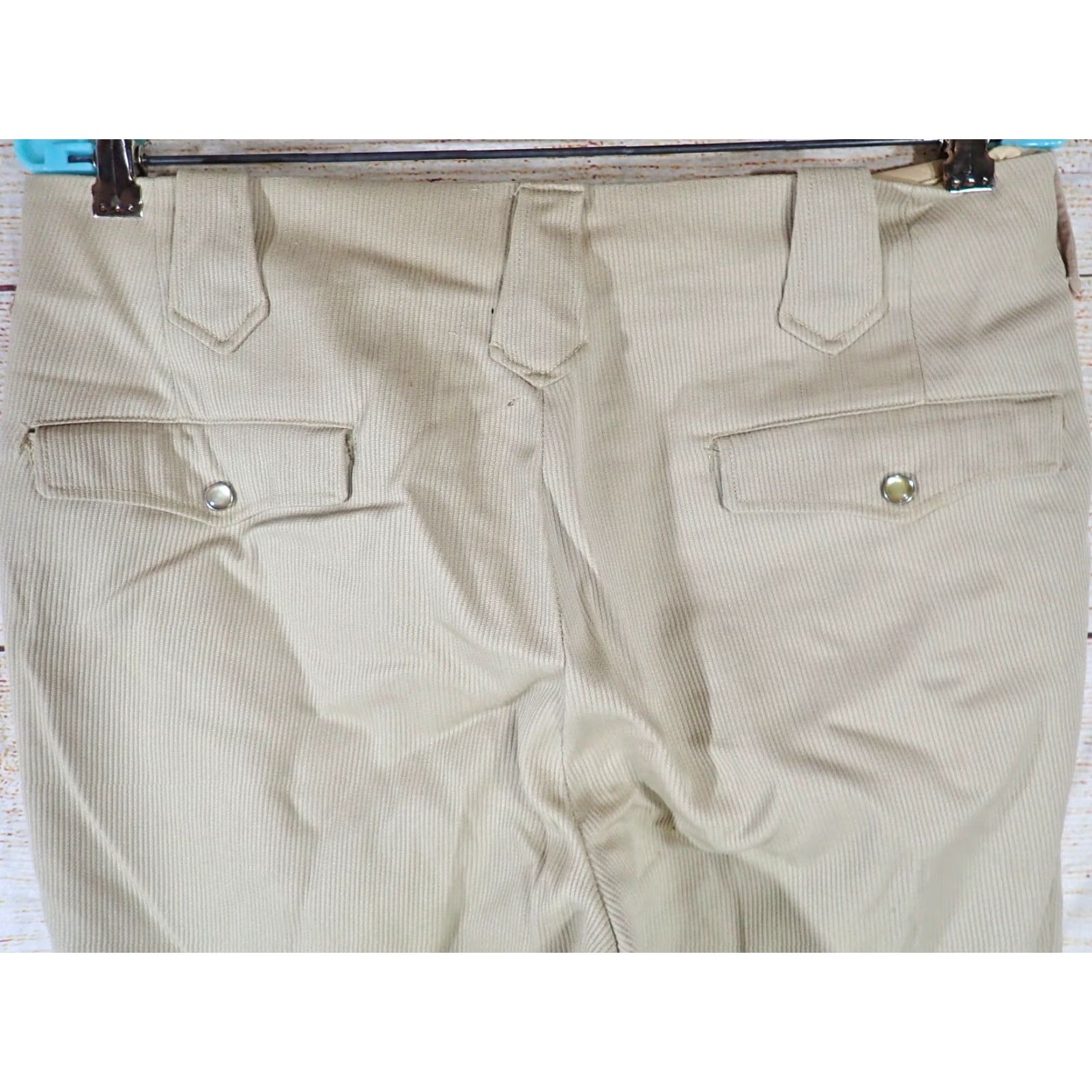 Vintage VINTAGE Gross Original Denver Corduroy Western Pants 32x26 Beige 1950s Rockabilly 37" Hips Mens Size US 32 / EU 48 - 3 Thumbnail