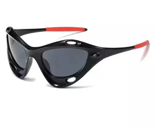 Jewelry Black Round Dystopian Sunglasses Retro Cyber Archive Cosplay Size ONE SIZE - 3 Thumbnail