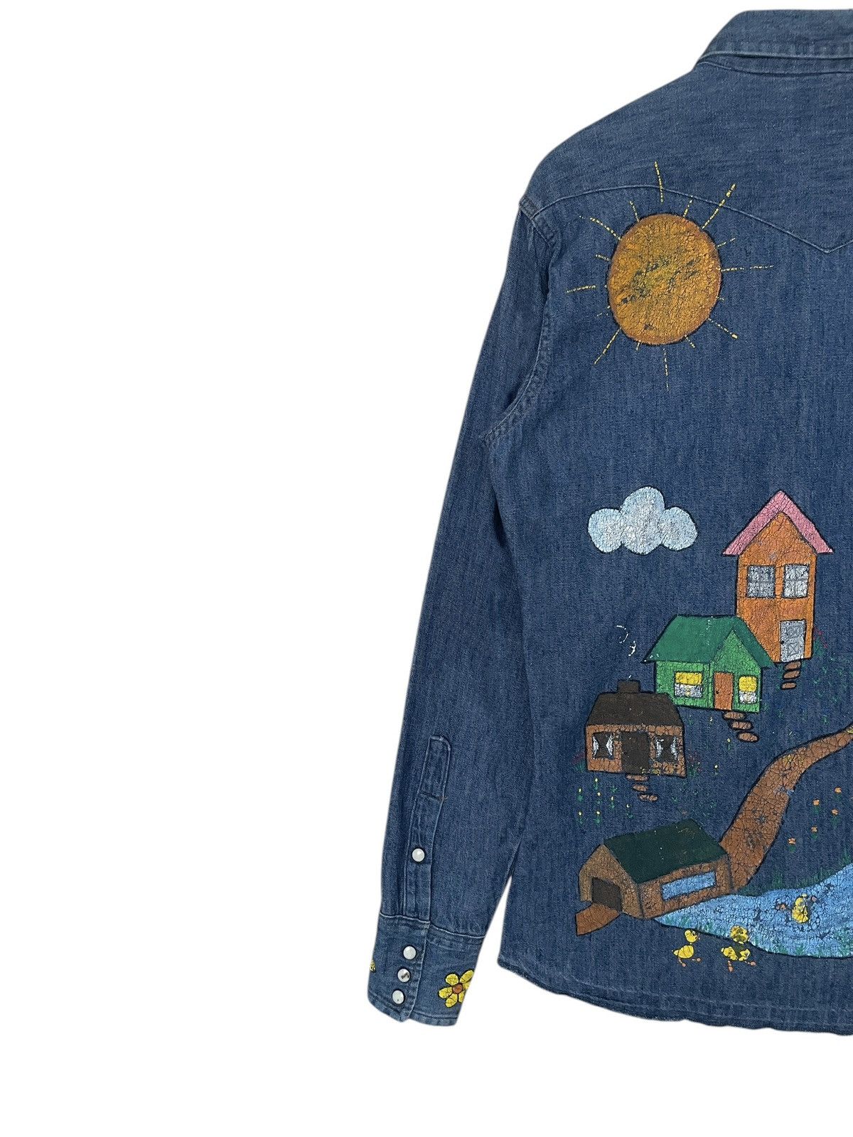 Vintage × Wrangler Vintage Brand Wrangler Sanforized Western Denim Shirt 1960s Size US M / EU 48-50 / 2 - 7 Thumbnail
