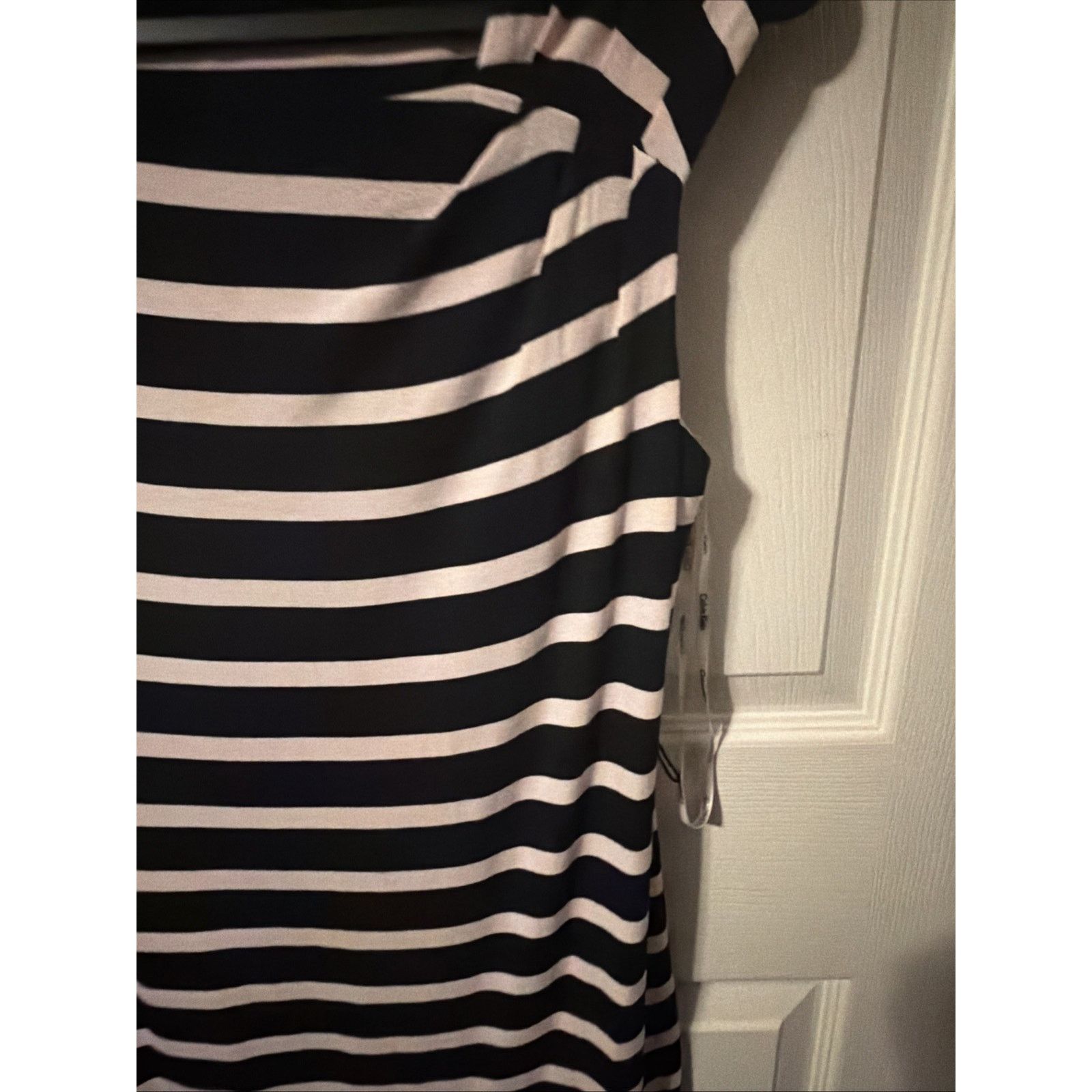 Calvin Klein Calvin Klein Women's Sleeveless Dress Small Striped Navy Size S / US 4 / IT 40 - 3 Thumbnail